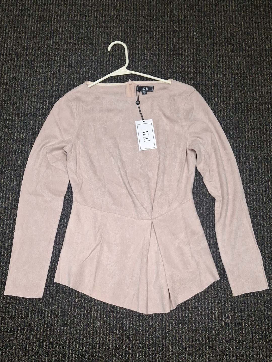 Azai Women's Blush Suede-Look Blouse